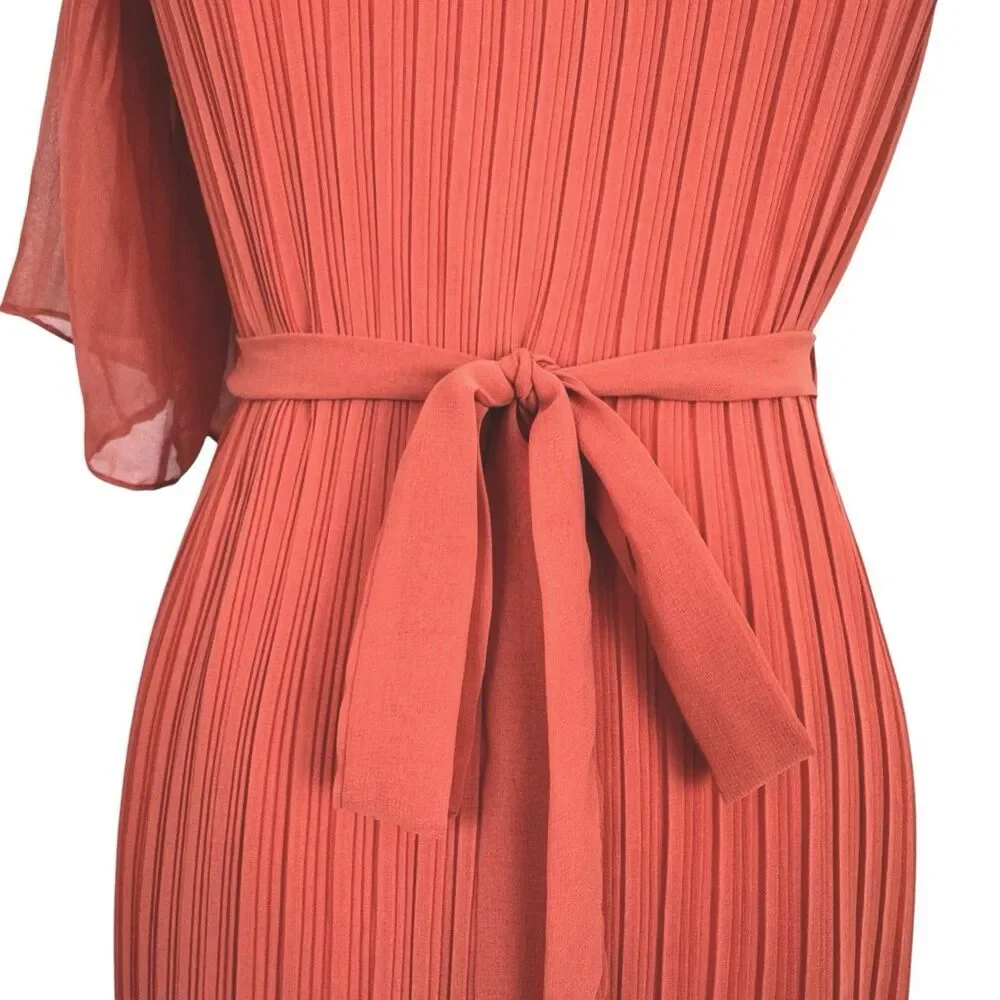 NEW Ya Los Angeles One Shoulder Maxi Dress Womens S Belted Boho Wedding Guest‎